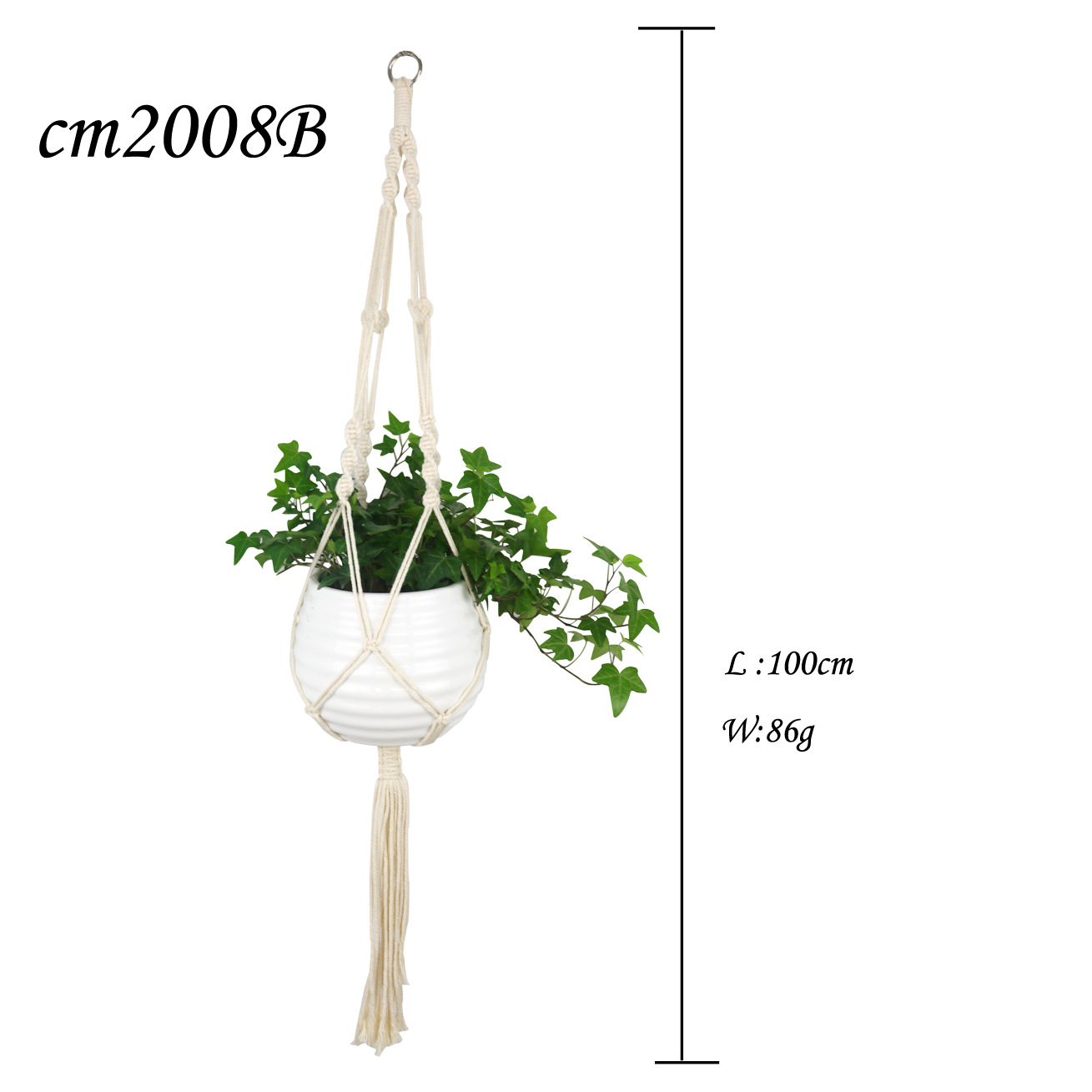 花盆编织吊篮网兜厂家直供植物清新园艺手工编织吊篮网兜