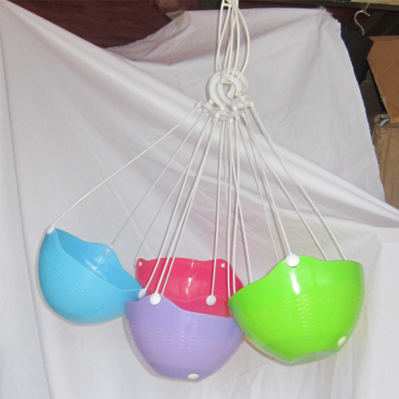 园艺吊兰花盆 加厚多肉吊盆 绿萝挂盆配挂钩垂吊盆塑料吊篮盆