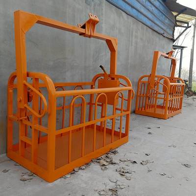 外墙施工吊车吊篮 济宁1.5米旋转外墙吊笼 塔吊载人施工吊篮