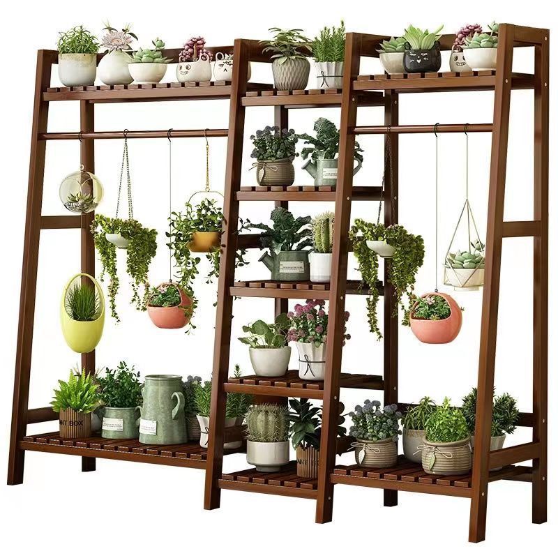 梯形花架置物架 阳台绿植空间的多功能解决方案